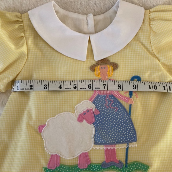 NWT Mulberry St Little Bo Peep gingham dress sz 4T - Picture 6 of 6